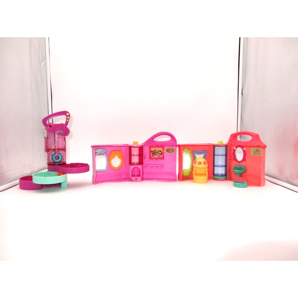 Littlest Pet Shop Doggie Diner Playset LPS Teeniest Hamster Hideawa Beauty Salon